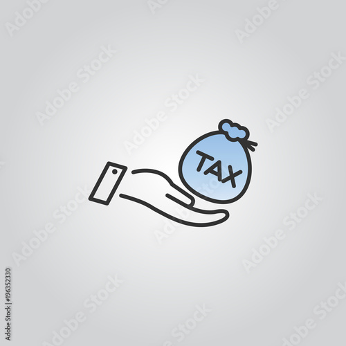 tax icon silhouette vector