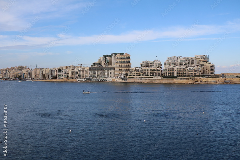 View from Valletta to Sliema, Malta
