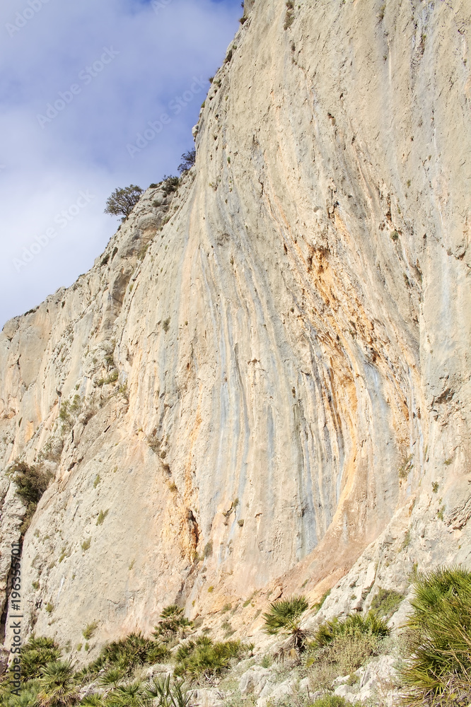 Rock wall in Bernia mountains