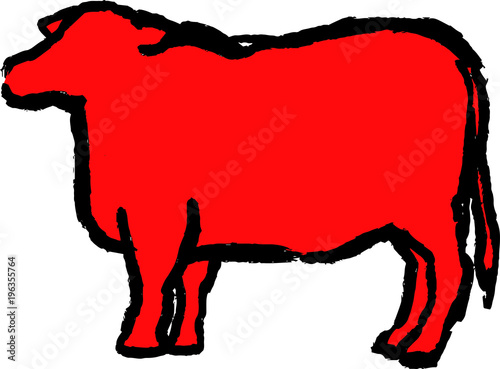 Red Cow illustration
