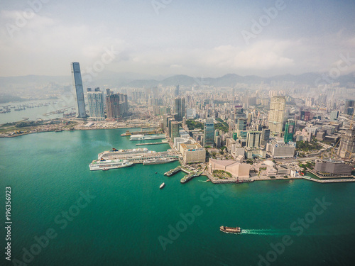 Aerial photo of Hong Kong Skyline  © doleesi