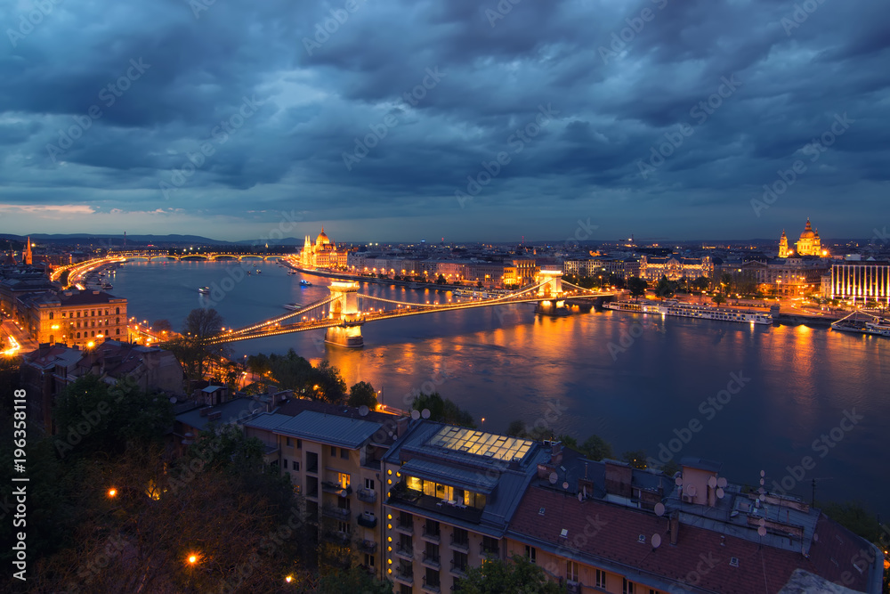 Budapest at twilight, Hungary