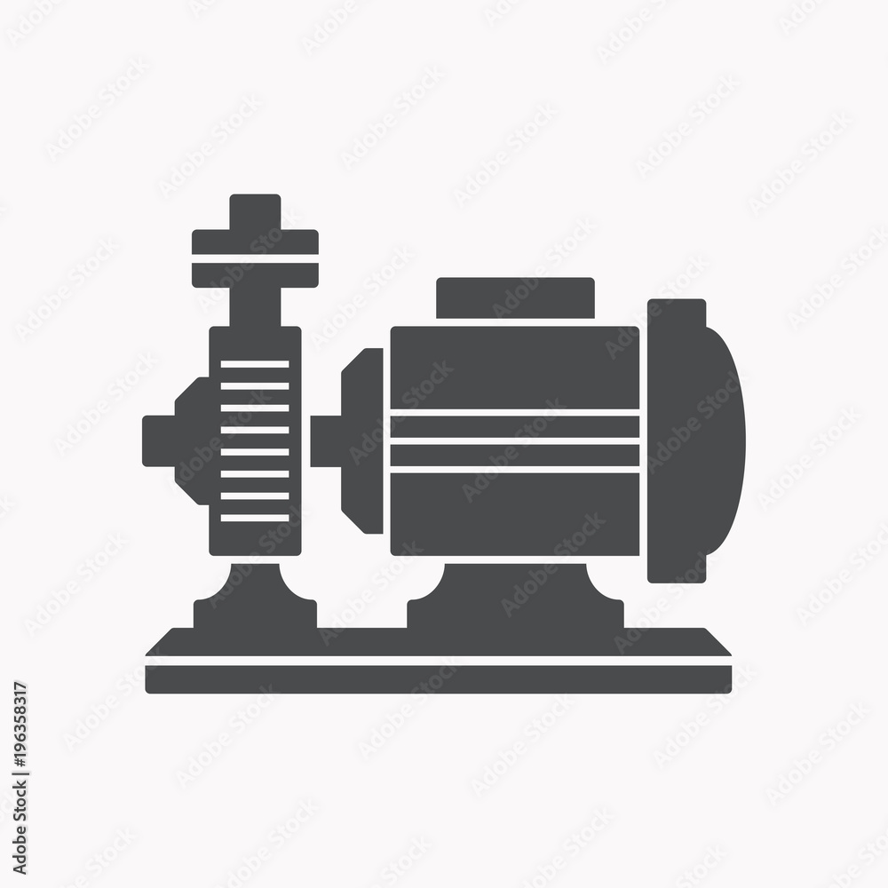 Water pump vector icon. Water pump vector icon.