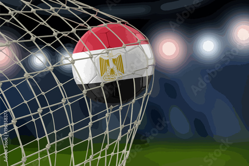 Egyptian soccerball in net
