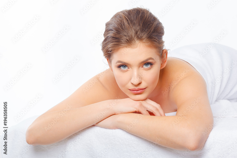 Young, beautiful and healthy woman in spa salon. Young, beautiful and healthy woman in spa salon.