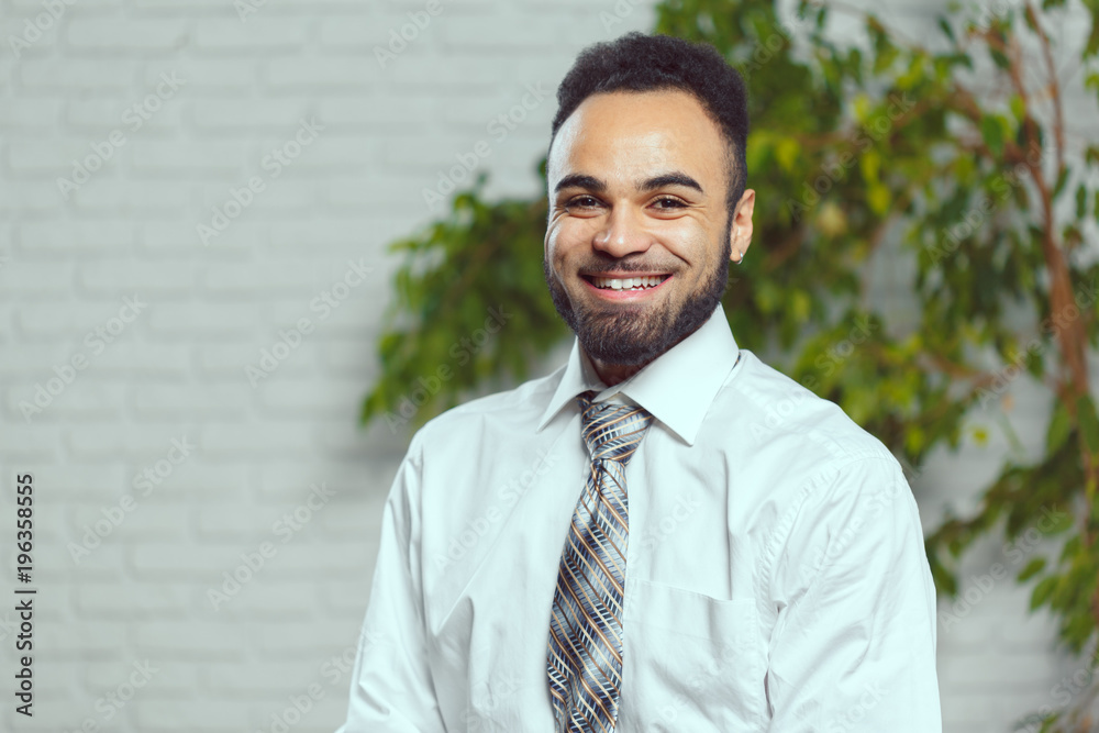 Handsome cheerful african american executive business man Handsome cheerful african american executive business man