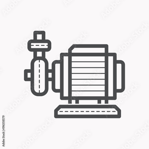 Water pump vector icon.