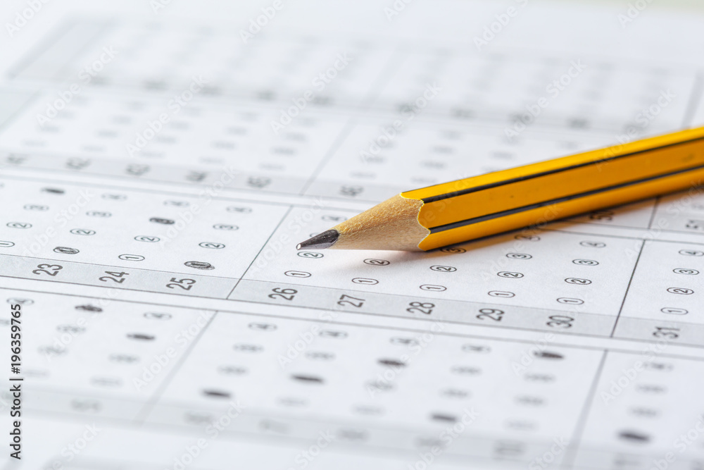 Test score sheet with answers Test score sheet with answers