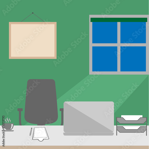 Empty modern office interior, workplace concept