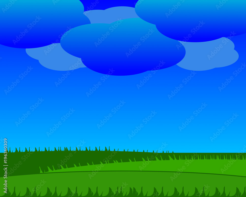 Fototapeta premium grass and sky background