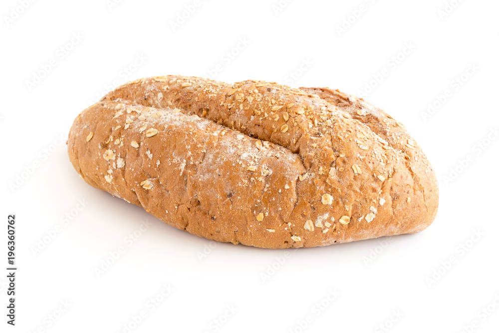 freshly baked bread isolated on white background freshly baked bread isolated on white background