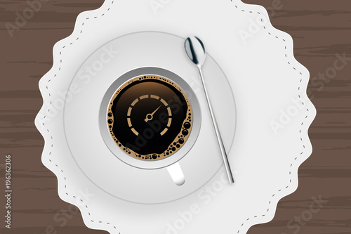 Kaffeetasse mit Untertasse - Tachometer