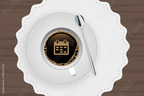 Kaffeetasse mit Untertasse - Kalender