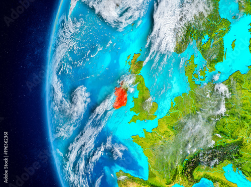 Ireland on Earth from space