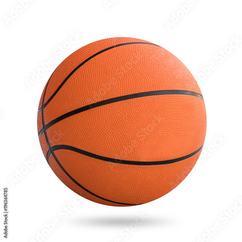 Basketball ball on white background with clipping path.