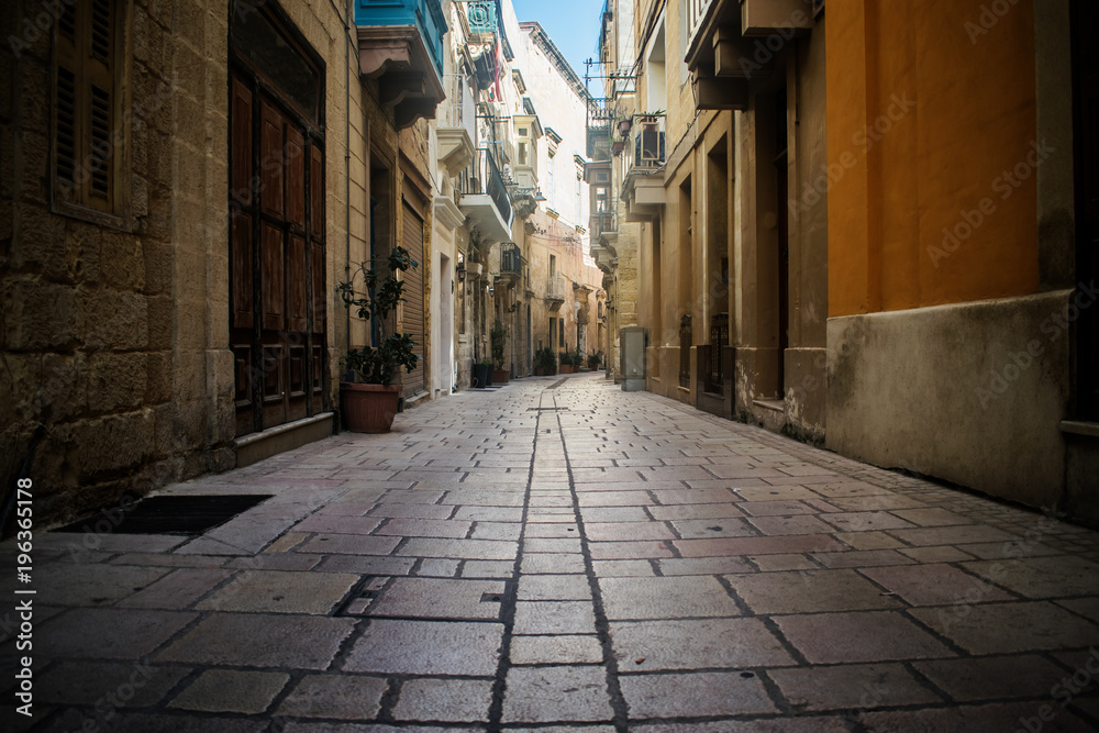 Historical Narrow Street in Malta