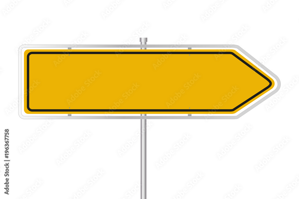 Gelbes Straßenschild Stock-Vektorgrafik