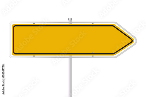 Gelbes Straßenschild