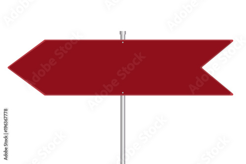Rotes Straßenschild