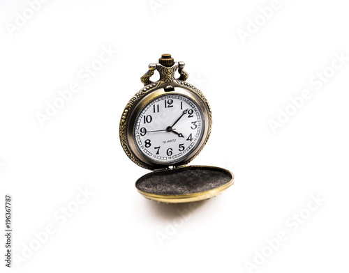 pocket watch isolated on white background