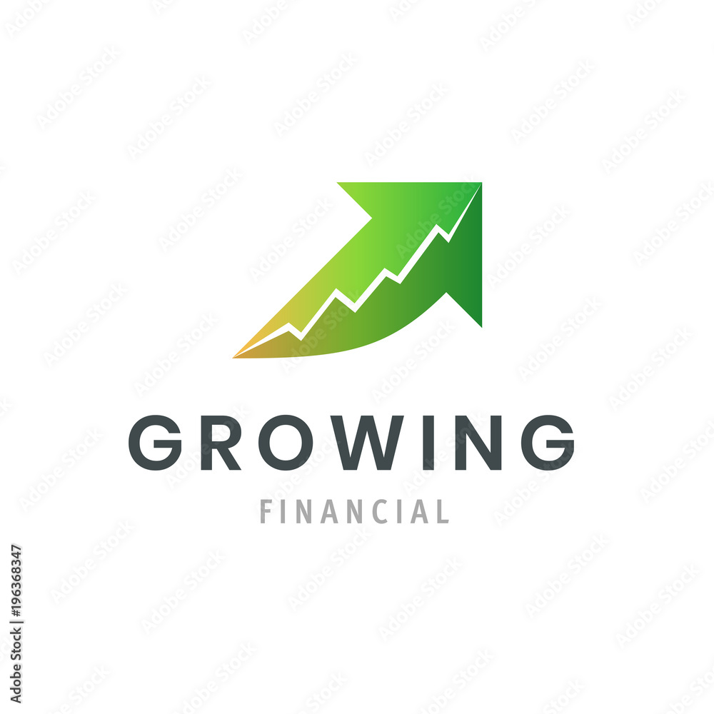 Growing financial success business logo. Modern graph symbol. Company icon template. Growing financial success business logo. Modern graph symbol. Company icon template.