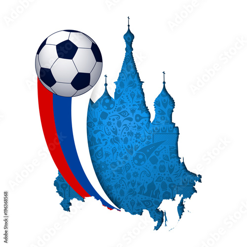 Russia soccer cathedral landmark cutout