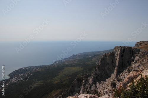 Stunning view from the height of the Ai-Petri mountain in Crimea, Russia. © metanna