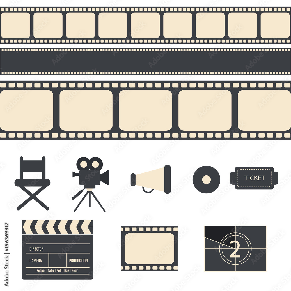 Naklejka premium Akcesoria filmowe
