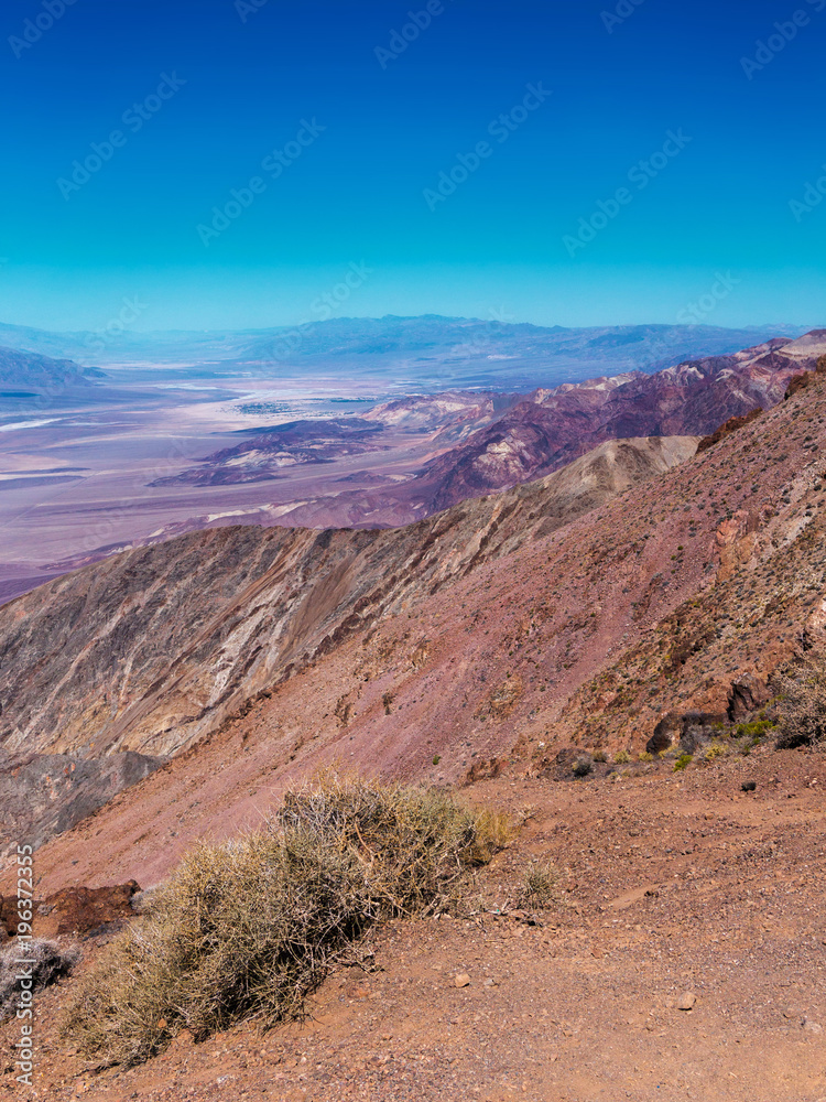 Aerial view from Dante's View at Death Valley National park in USA Nevada