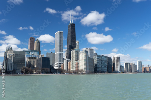 Chicago downtown buildings skyline © blvdone