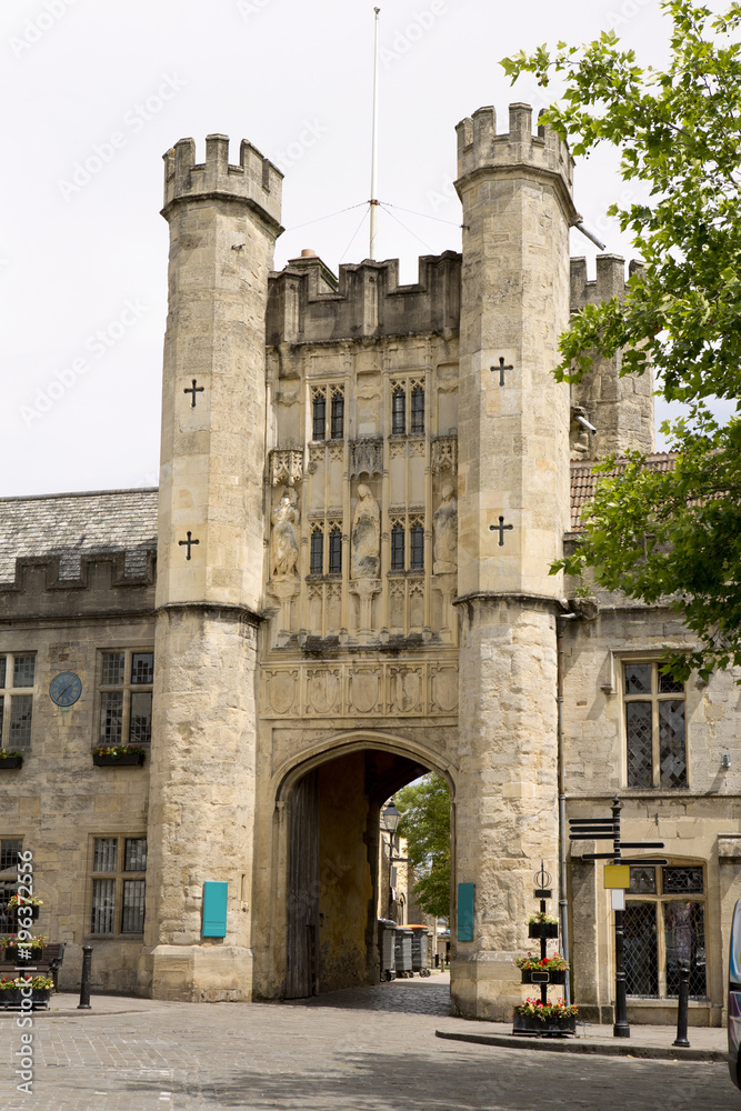 Palace gateway in Wells,Somerset,UK