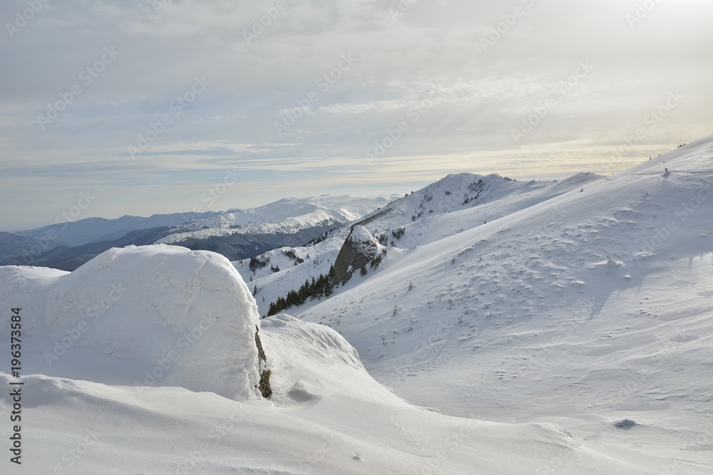 Winter in Ciucas Mountains, carpathina mountains Winter in Ciucas Mountains, carpathina mountains