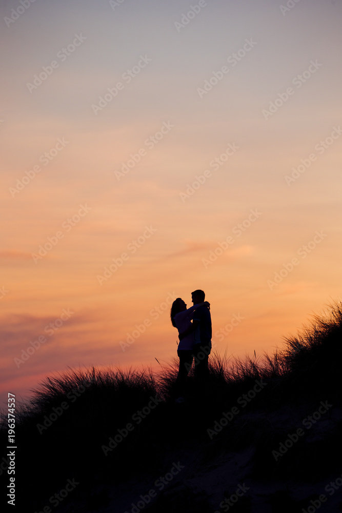 Fototapeta premium Silhouette of a Couple