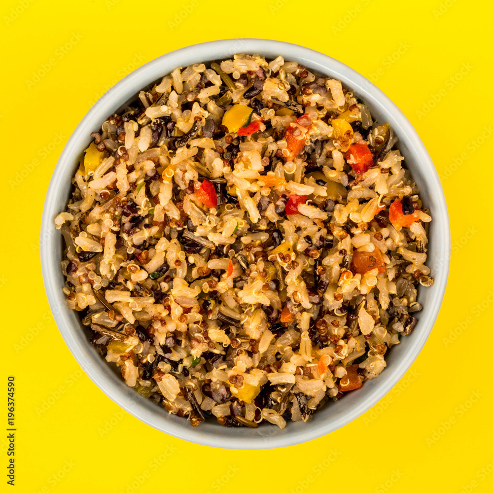 Healthy Vegetarian Or Vegan Meal Of Rice And Quinoa Healthy Vegetarian Or Vegan Meal Of Rice And Quinoa