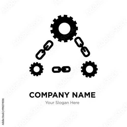 supply chain company logo design template, Business corporate vector icon