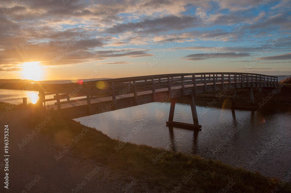 Sonnenuntergang am Frederik VIIs Kanal bei Lögstör Dänemark
