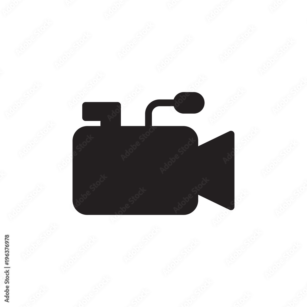 video camera with microphone filled vector icon. Modern simple isolated sign. Pixel perfect vector illustration for logo, website, mobile app and other designs video camera with microphone filled vector icon. Modern simple isolated sign. Pixel perfect vector illustration for logo, website, mobile app and other designs