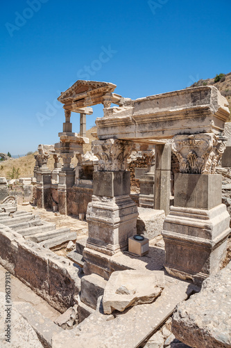 Fountain of Trajan in antique Ephesus. Selcuk in Izmir Province, Turkey.
