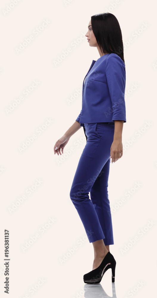 Front view of businesswoman walking towards camera Front view of businesswoman walking towards camera