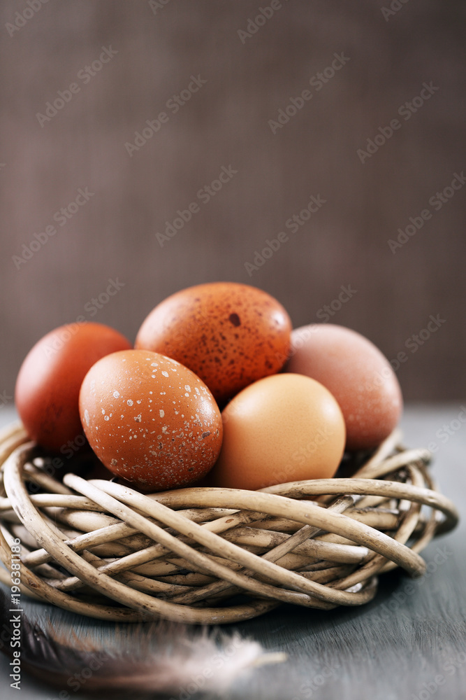 bird's nest with eggs