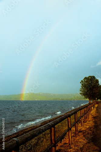 rainbow on the water