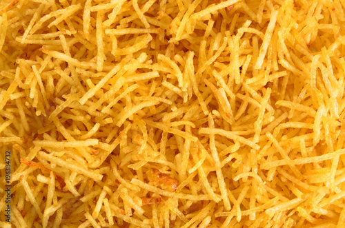 Obraz na plátne Texture of shoestring potato sticks