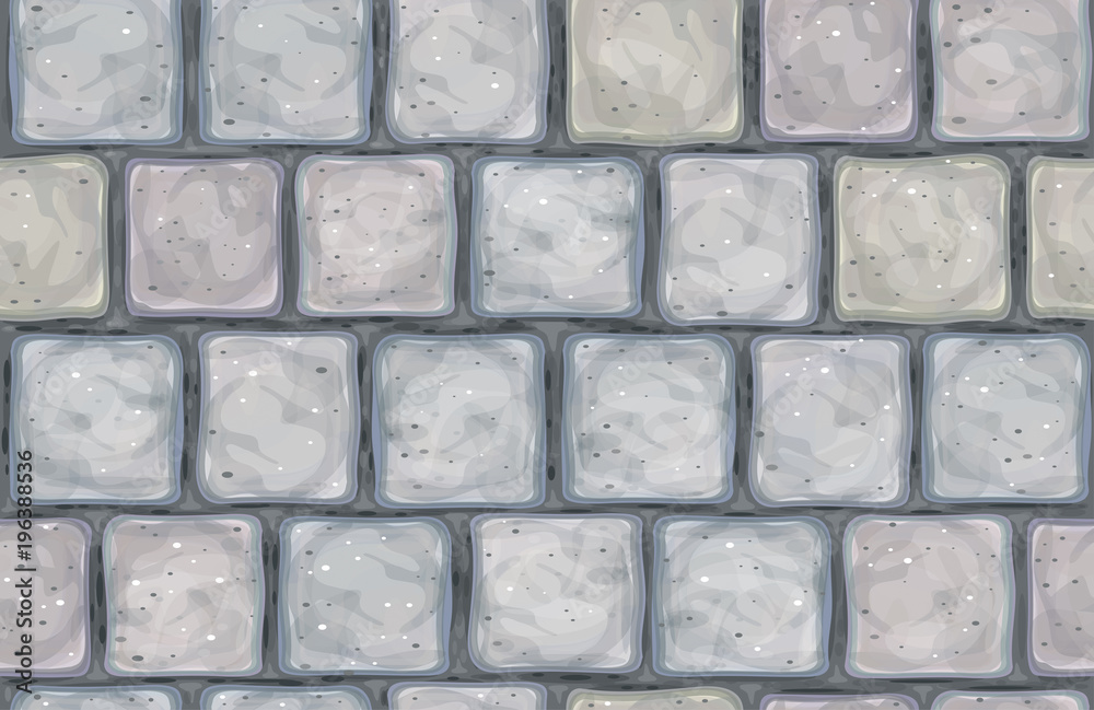 Fototapeta premium Vector seamless texture gray stone wall.