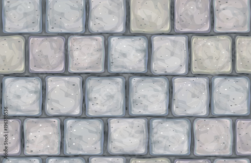 Vector seamless texture gray stone wall.
