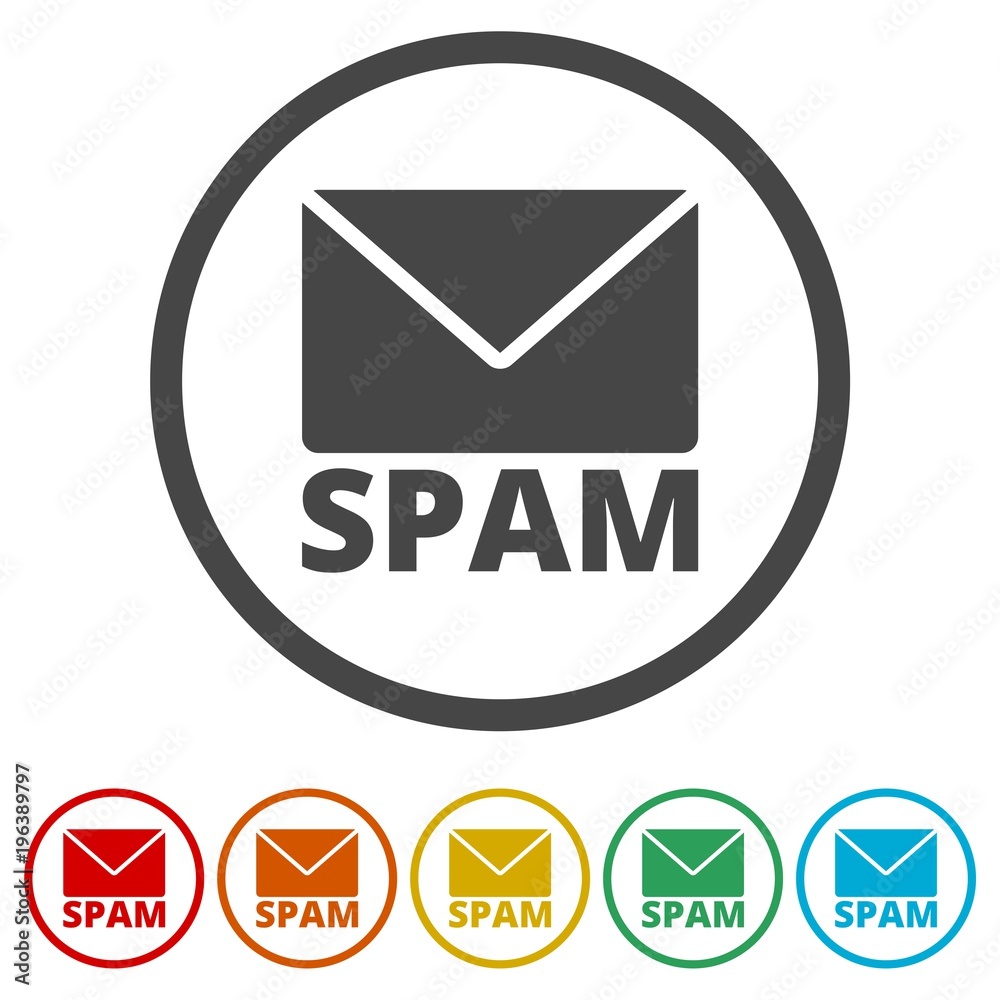 Spam icon, 6 Colors Included Spam icon, 6 Colors Included