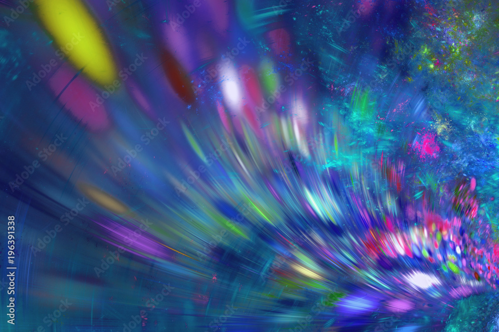 Abstract fractal background. Textured image in multi colors. For your creative design.