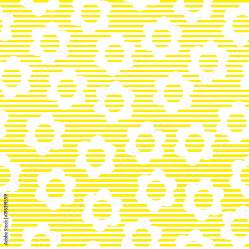 Striped pattern with flowers