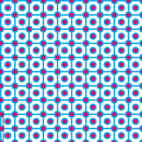 Checkered pattern with circles