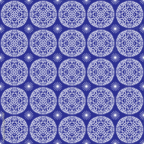 Winter snowflakes seamless pattern