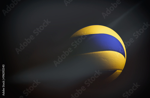 volleyball ball isolated on black background.
